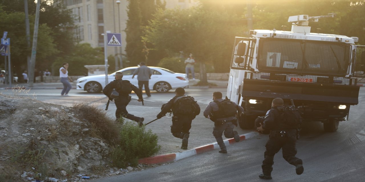 İsrail polisi Şeyh Cerrah Mahallesi'ndeki gösteriye müdahale etti