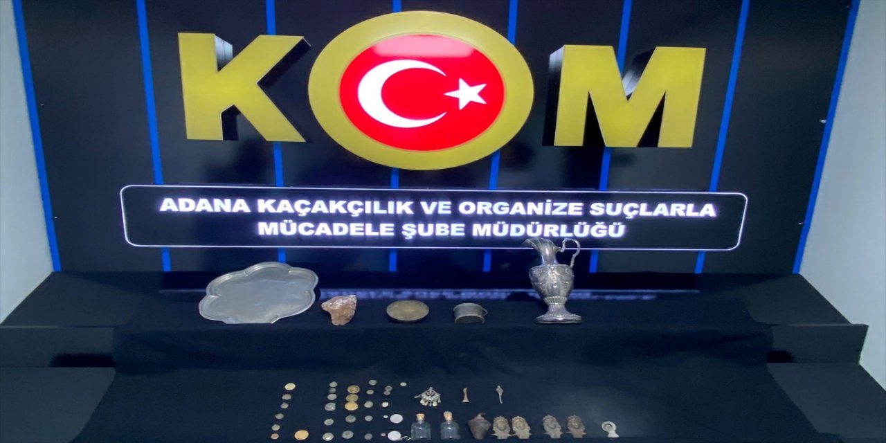 Adana'da tarihi eser ve kaçakçılık operasyonunda 3 zanlı yakalandı