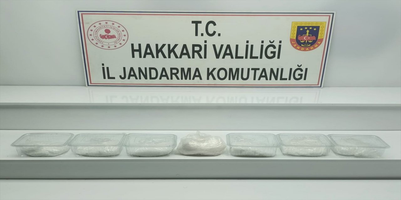 Hakkari kırsalında 7 kilo 500 gram sentetik uyuşturucu yakalandı