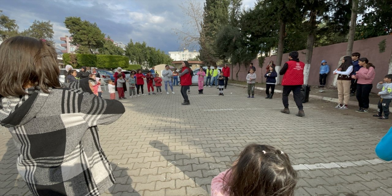 Hatay Dörtyol'da depremzede çocuklar için moral etkinliği düzenlendi