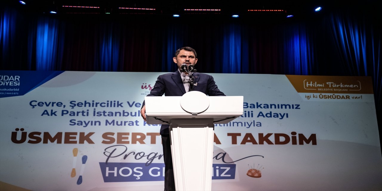 Bakan Kurum, Meslek Eğitimi Kursları Sertifika Töreni'nde konuştu.