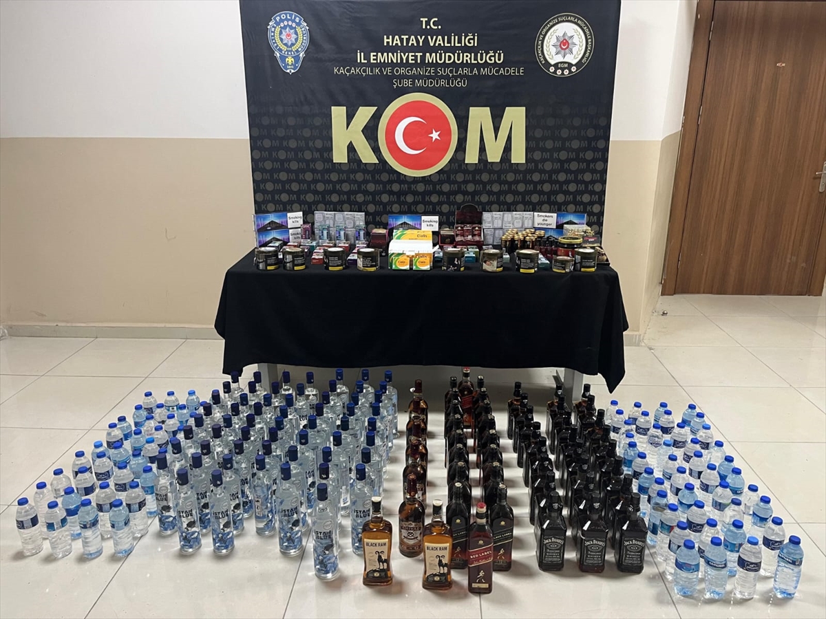 Hatay'da 1284 litre sahte içki ele geçirildi