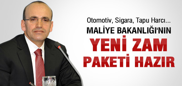 MALİYE'DEN YENİ ZAM PAKETİ